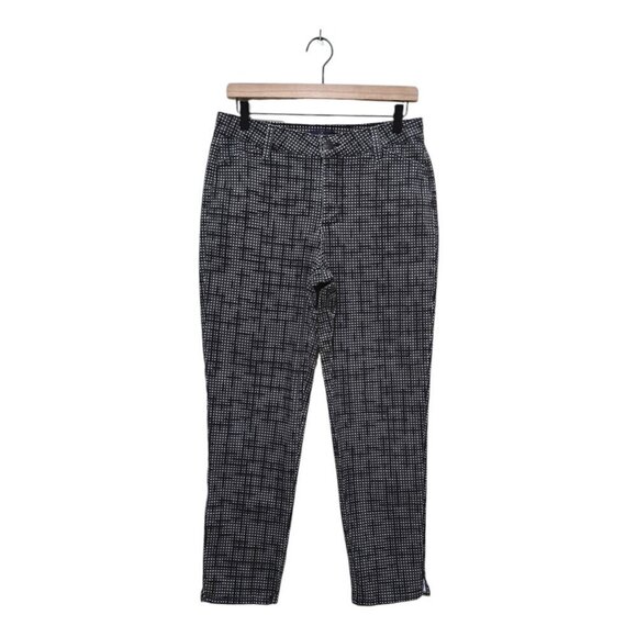 NYDJ Geometric Print Stretch Ankle Trouser Sz 8 - Picture 1 of 12
